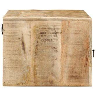 Berkfield Home Wall-mounted TV Cabinet 100x32x25 cm Solid Wood Rough Mango in Brown | Size: 100 x 32 x 25 cm