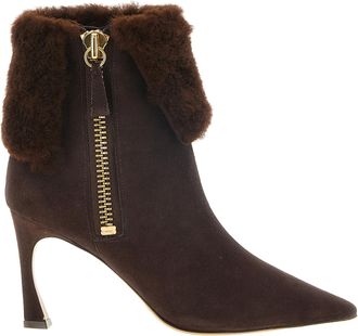Alexandre Birman Brown Calfskin Ankle Womens Boots