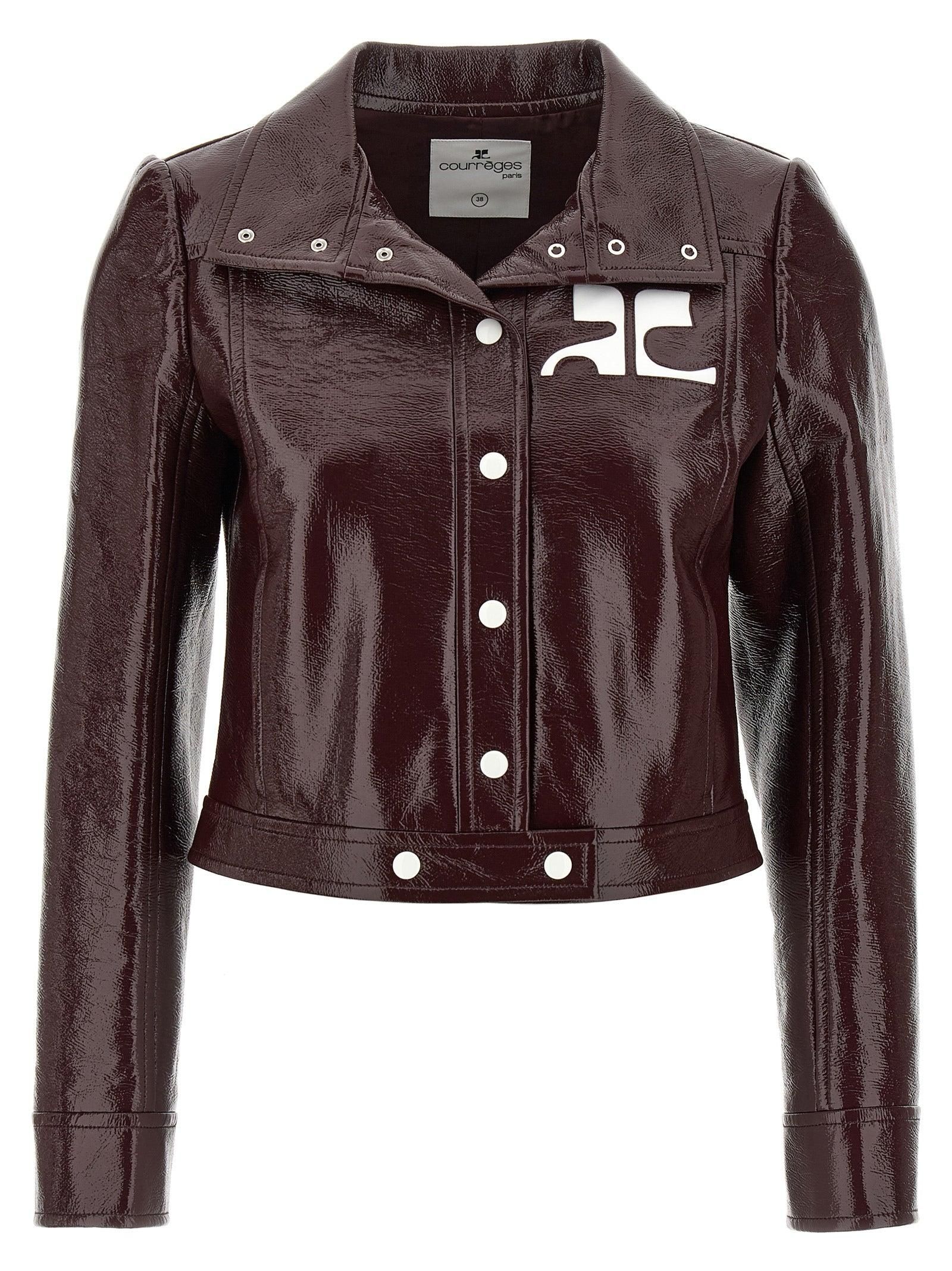 ジャケット COURREGES LOGO CROPPED VINYL PUFFER JACKET Courrèges Cropped Vinyl Puffer Jacket | italist