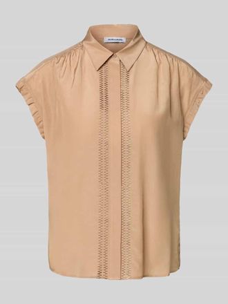 More & More More & More Regular Fit Bluse mit verdeckter Knopfleiste in Taupe, Gr&ouml;&szlig;e 34