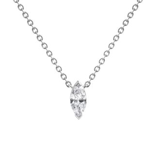 Grown Brilliance 14KT White Gold 0.25 Carat Lab Grown Diamond Pendant Necklace for Women