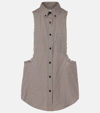 Versace Checked cotton shirt