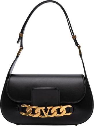 Valentino Pre-owned Shoulder Bag with Chain - Dames - Vintage Schoudertas - Zwart - ONE Size - Vintage