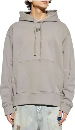 Diesel Heren, Sweatshirts & Hoodies, Grijs, Maat: S Katoen