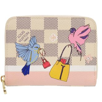 Louis Vuitton Pink White Damier Azur Coin Purse/Coin Case (Pre-Owned)