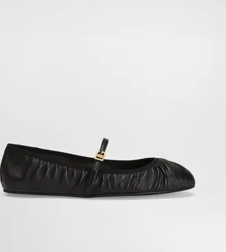 Dolce & Gabbana Nappa Leather Ballet Flats - Woman Flat Shoes Black 37.5