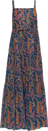 Etro Abito lungo con stampa paisley - Blu