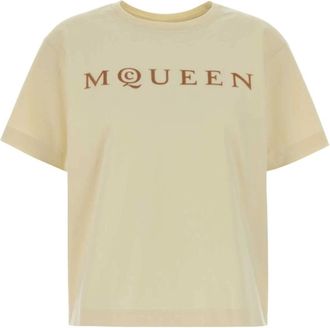 Alexander McQueen Alexander McQueen, T-Shirts, female, Yellow, Size: XS Logo T-Shirt