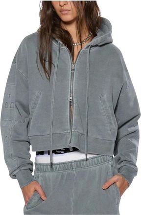 Ksubi Sott Origin Hoodie - Dames - Vesten met rits - Grijs - S - Katoen - Hoodies & sweatvesten