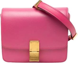 Celine Pre-owned Cross Body Bags, female, Pink, Size: ONE SIZE Pre-owned Leather Crossbody Bag