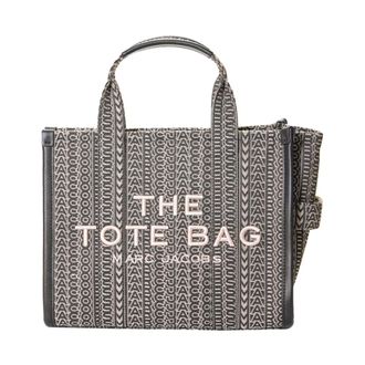Marc Jacobs The Monogram Jacquard Medium Tote Bag - Dames - Shoppers - Grijs - ONE Size - Katoen - Tassen