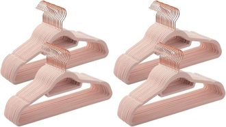 Songmics 60 perchas de terciopelo antideslizantes de color rosa