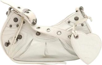 Balenciaga Pre-owned Le Cagole Leren Schoudertas - Dames - Vintage Schoudertas - Wit - ONE Size - Leer - Vintage