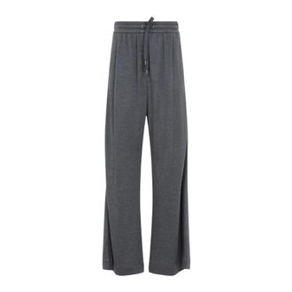 Brunello Cucinelli Pantalones anchos Md 828Sm 689 - Trousers - Mujer - Gris - XS