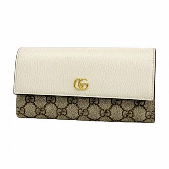 Gucci Beige Ivory Pvc Long Wallet (Bi-Fold) (Pre-Owned)