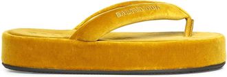 Balenciaga Jet Lag Velvet Flip-Flops