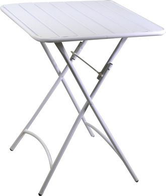 Vacchetti Vacchetti - Mesa Plegable Blanco 80x80 Cm H 72 Cm En Metal Mod. Rovigo