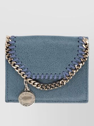Stella McCartney falabella wallet textured finish chain detail
