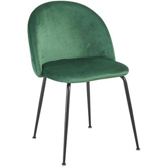 Regalos Miguel Sillas Comedor - Silla Black Dalnia Terciopelo - Verde