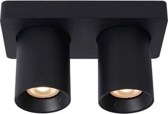 Lucide Lucide NIGEL - Ceiling Spotlight - LED Dim to warm - GU10 - 2x5W 2200K/3000K - Black
