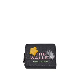 Marc Jacobs Wallets & Cardholders, female, Black, Size: ONE SIZE Sticker Patch Mini Compact Wallet