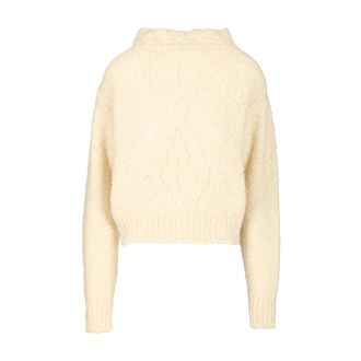 Isabel Marant Romane Jumper - female - Isabel Marant - Round-neck Knitwear - White - S - Knitwear