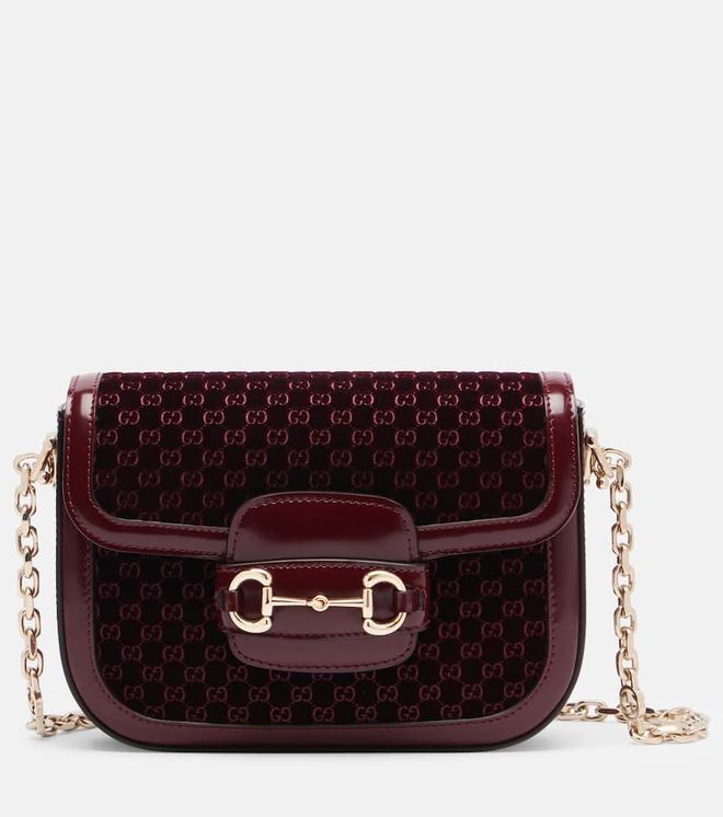 Gucci Horsebit 1955 Small velvet shoulder bag