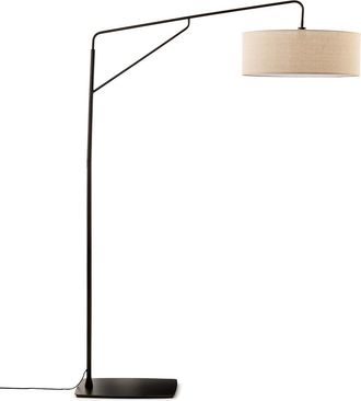 AM.PM Boogvormige staande lamp in metaal ijzer en linnen, Cinqua