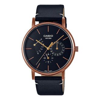 Casio Sports Quartz Waterproof Mens Black Analog MTP-E320RL-1EVDF