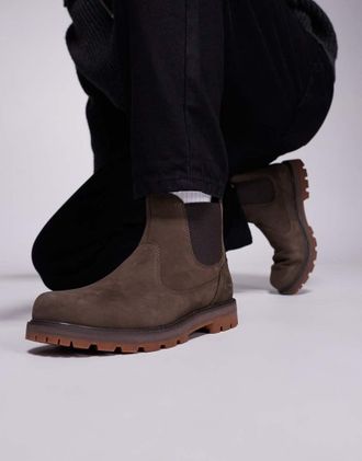 Timberland britton road mid chelsea boot in brown