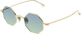 Gucci Geometric Zonnebril - unisex - Zonnebrillen - Geel - 41 MM - Accessoires