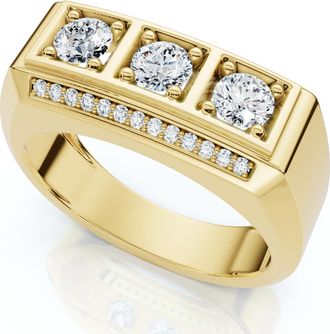 Pompeii3 1Ct TW Mens Diamond Ring Lab Grown 14k Gold or Platinum