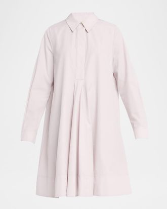 Co tton Twill A-Line Shirtdress