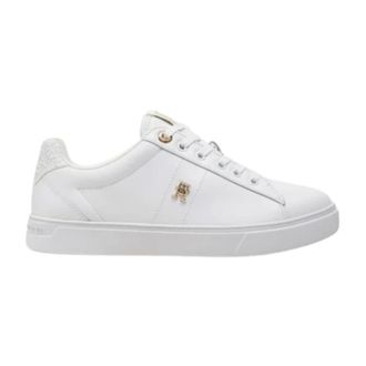 Tommy Hilfiger Schoenen, Dames, Wit, 42 EU, Verhoogde Monogram Sneakers