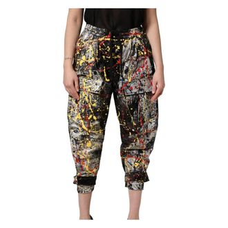 Dolce & Gabbana Cargo Cropped Broek - Dames - Vrijetijds broeken - Veelkleurig - L - Nylon - Broeken