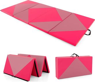 Costway Colchoneta De Gimnasia Plegable 240 X 117 X 5 Cm Rosa - Costway