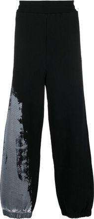 A-Cold-Wall* abstract-print track pants - men - Cotton/Cotton - M - Black