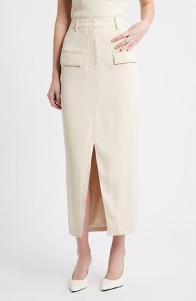 Odd Muse The Ultimate Muse Midi Trouser Skirt in Oat at Nordstrom, Size Large