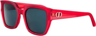 Dior DIORGLOWS1I35B0 Square Full Rim Sunglasses - Red