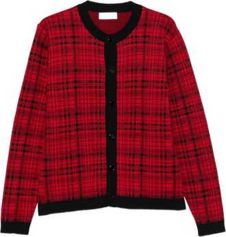Ernest W. Baker Kn197 Em79 Tarta Cardigan - Heren - Truien - Rood - Maat: L Zijde