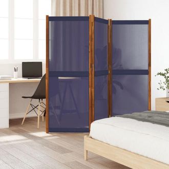 vidaXL Biombo Divisor De 3 Paneles Azul Oscuro 210x180 Cm Vidaxl