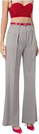 Elisabetta Franchi Mujer, Pantalones, Gris, Talla: L