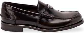 Prada Brushed Leather Loafers