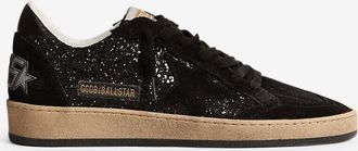 Golden Goose Niedrige Wildledersneakers mit Glitter Ball Star