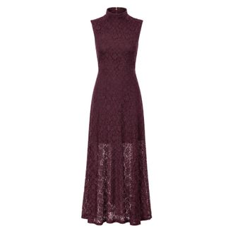Rotate Lace Maxi Flared Dress - Dames - Avondkleed - Rood - XS - Kleedjes