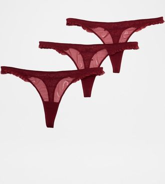 Kiki De Montparnasse French Lessons Embroidered Thongs, Set of 3