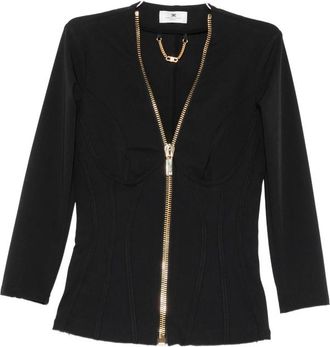 Elisabetta Franchi Zip-up Corset-style Jacket