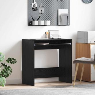vidaXL Vidaxl - Scrivania Rovere Nero 77,5 X 43 X 79 Cm Legno Multistrato