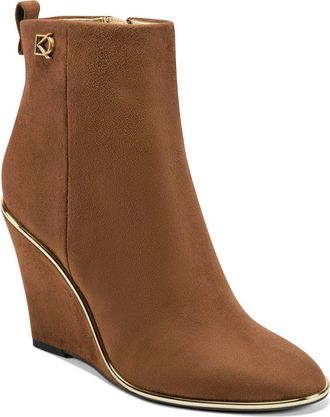 DKNY Donna Wedge Bootie in Cognac at Nordstrom, Size 6.5