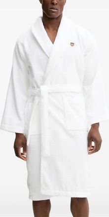 GANT Badjas met geborduurd logo - Wit